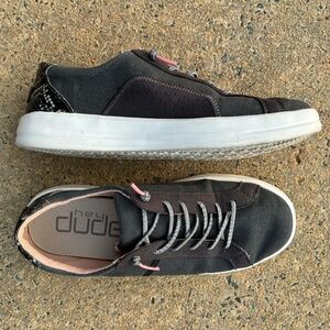 Hey Dude Women's Karina Slip-On Sneaker Jet Black Size 9